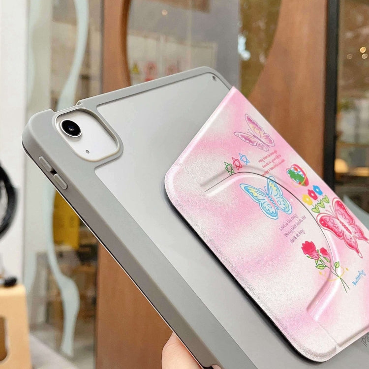 For iPad Air 11 2025 / 2024 Painted Magnetic Split Leather Tablet Case(Butterflies) by buy2fix