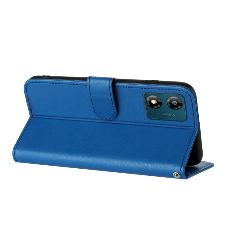 For Motorola Moto E13 Datura Flower Embossed Flip Leather Phone Case(Blue) by buy2fix