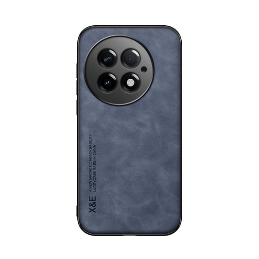 For OnePlus 13 Skin Feel Magnetic Leather Back Phone Case(Blue) by buy2fix