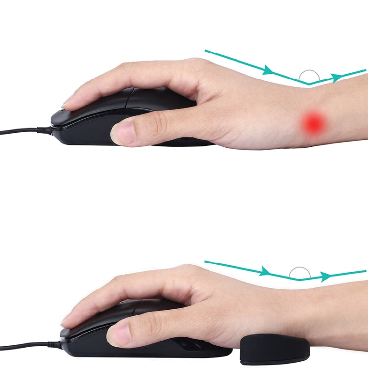 Silicone Wrist Support Mouse Pad Mobile Palm Rest Office Hand Rest, Spec:Black Left Hand by buy2fix