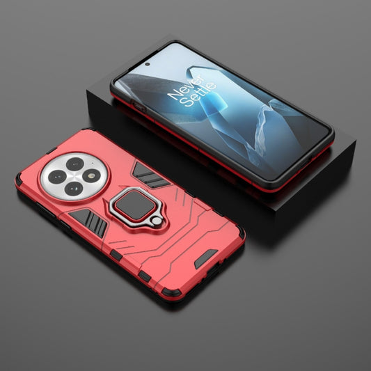 For OnePlus 13 5G Shockproof PC + TPU Holder Phone Case(Red) by buy2fix
