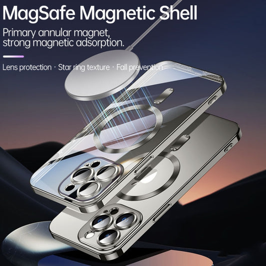 For iPhone 15 SULADA MagSafe Plating TPU Shockproof Phone Soft Case(Titanium Blue) by SULADA