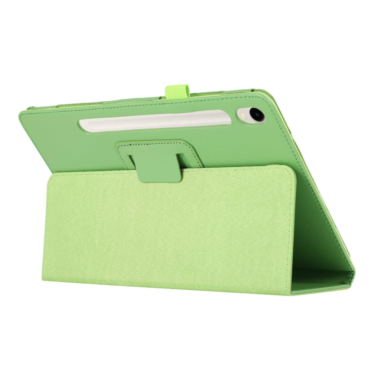 For Samsung Galaxy Tab S9 Litchi Texture Leather Tablet Case with Holder(Green) by buy2fix