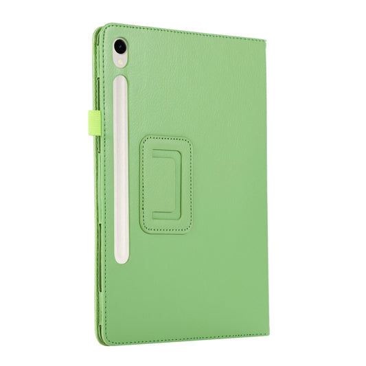 For Samsung Galaxy Tab S9+ / S10+ Litchi Texture Leather Tablet Case with Holder(Green) by buy2fix