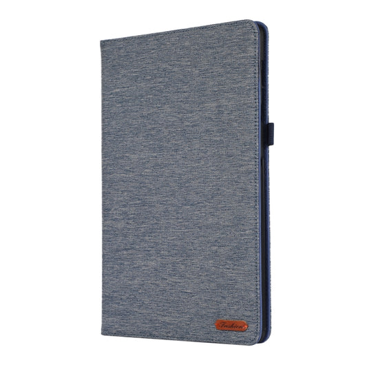 For Samsung Galaxy Tab S10 FE / S9 FE Fabric Texture Horizontal Flip Leather Tablet Case(Dark Blue) by buy2fix