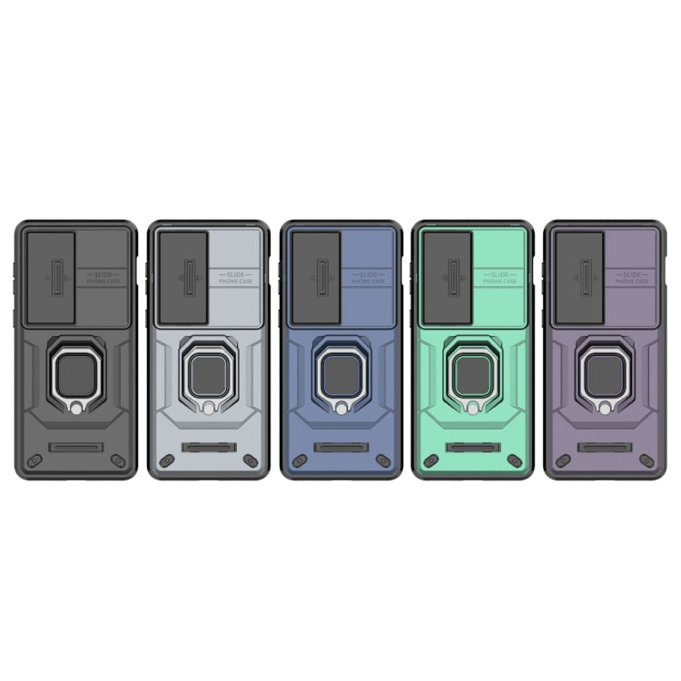 For OnePlus ACE 3V Sliding Camshield TPU + PC Shockproof Phone Case with Holder(Purple) by buy2fix