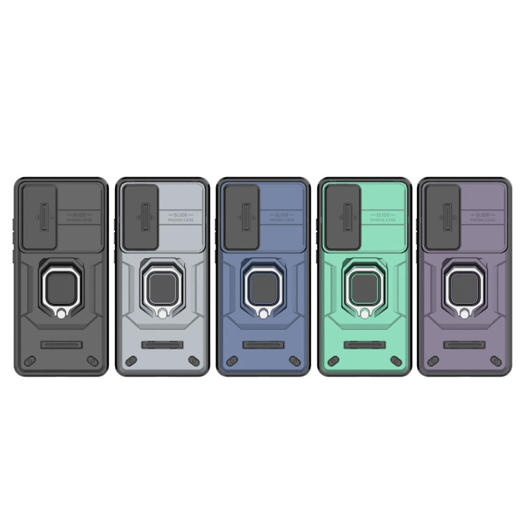 For OnePlus Nord CE4 5G Global Sliding Camshield TPU + PC Shockproof Phone Case with Holder(Grey) by buy2fix