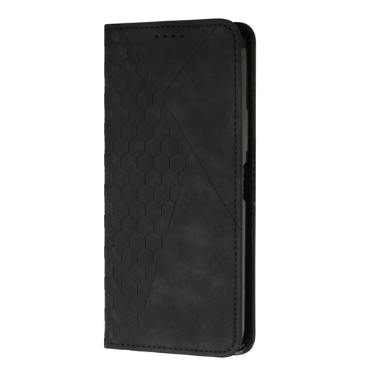 For Motorola Moto G Play 2024 Diamond Splicing Skin Feel Magnetic Leather Phone Case(Black) by buy2fix