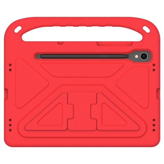 For Samsung Galaxy Tab S9 Handle EVA Shockproof Tablet Case with Holder(Red) by buy2fix