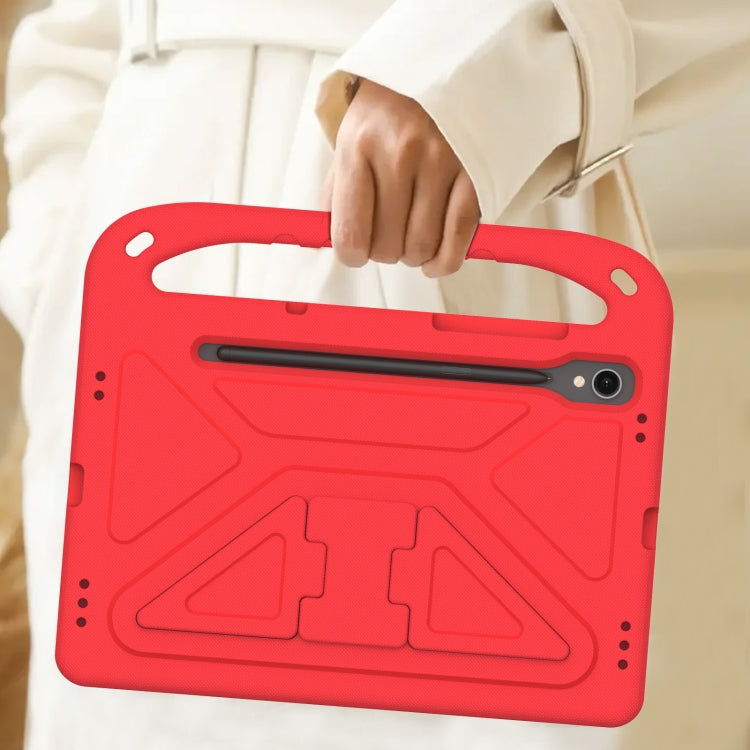 For Samsung Galaxy Tab S9 Handle EVA Shockproof Tablet Case with Holder(Red) by buy2fix