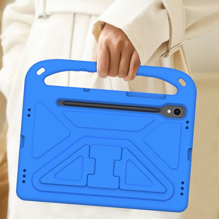 For Samsung Galaxy Tab S9 Handle EVA Shockproof Tablet Case with Holder(Blue) by buy2fix