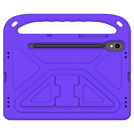 For Samsung Galaxy Tab S9 Handle EVA Shockproof Tablet Case with Holder(Purple) by buy2fix