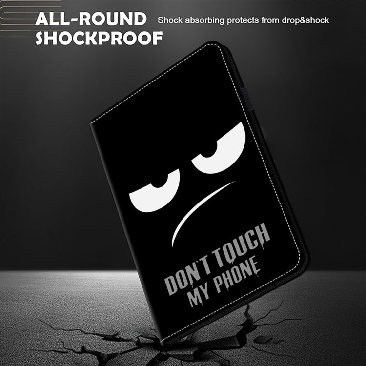 For Samsung Galaxy Tab S7+ / S8+ / S9+ Crystal Texture Painted Leather Tablet Case(Dont Touch My Phone) by buy2fix