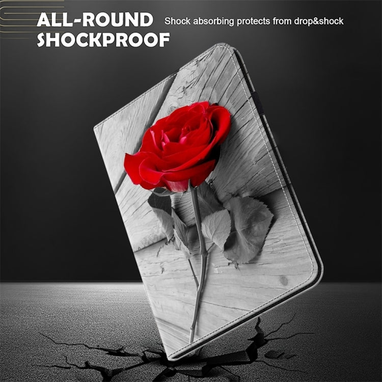 For Samsung Galaxy Tab S7+ / S8+ / S9+ Crystal Texture Painted Leather Tablet Case(Rose) by buy2fix