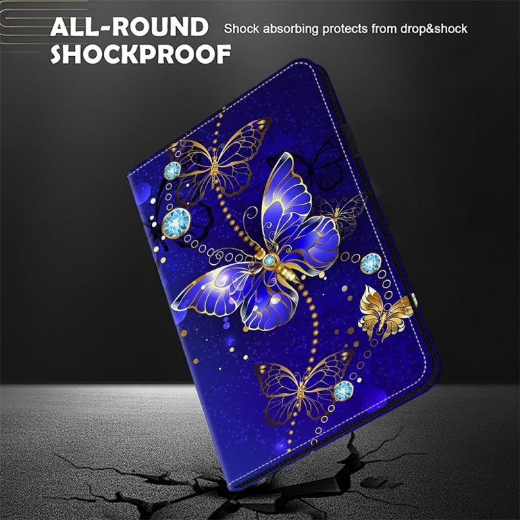 For Samsung Galaxy Tab S7+ / S8+ / S9+ Crystal Texture Painted Leather Tablet Case(Diamond Butterflies) by buy2fix