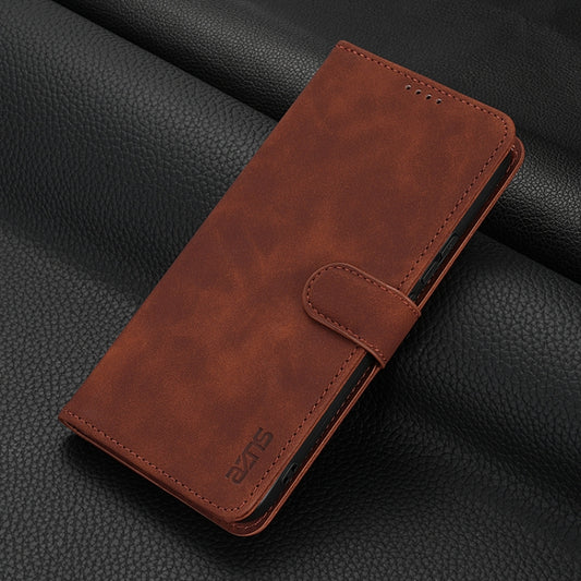 For vivo Y300 Pro AZNS Skin Feel Calf Texture Flip Leather Phone Case(Brown) by AZNS