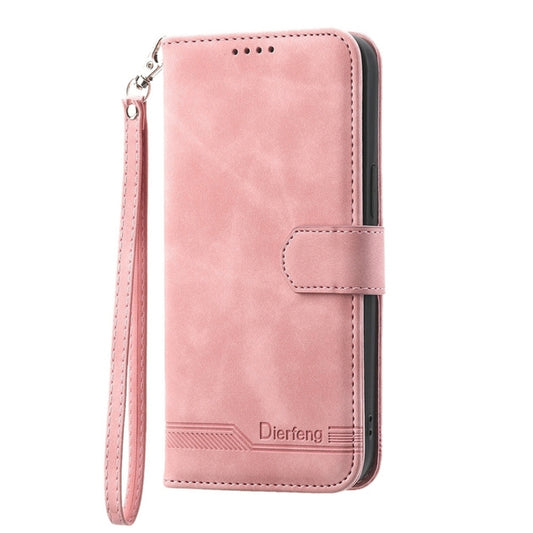 For Motorola Moto G Stylus 5G 2024 Dierfeng Dream Line TPU Hybrid PU Leather Phone Case(Pink) by buy2fix