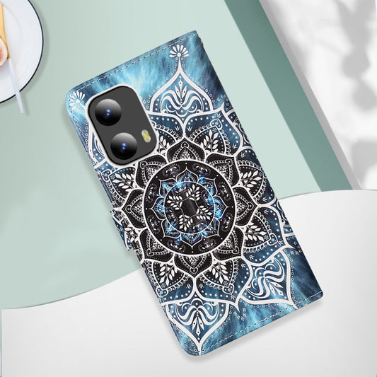 For Motorola Moto G Play 5G 2024 Colored Drawing Pattern Plain Weave Leather Phone Case(Undersea Mandala) by buy2fix