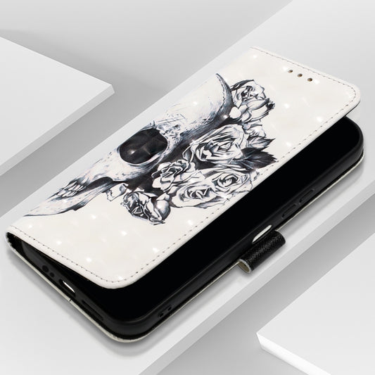 For Motorola Moto G Power 5G 2024 3D Painting Horizontal Flip Leather Phone Case(Skull) by buy2fix