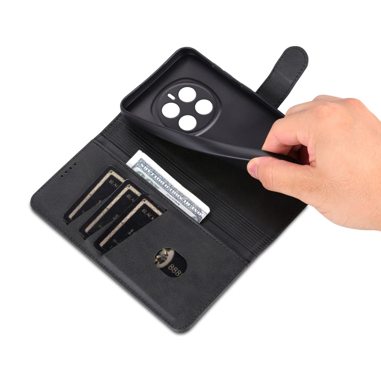 For Honor Magic7 AZNS Skin Feel Calf Texture Flip Leather Phone Case(Black) - Honor Cases by AZNS | Online Shopping UK | buy2fix