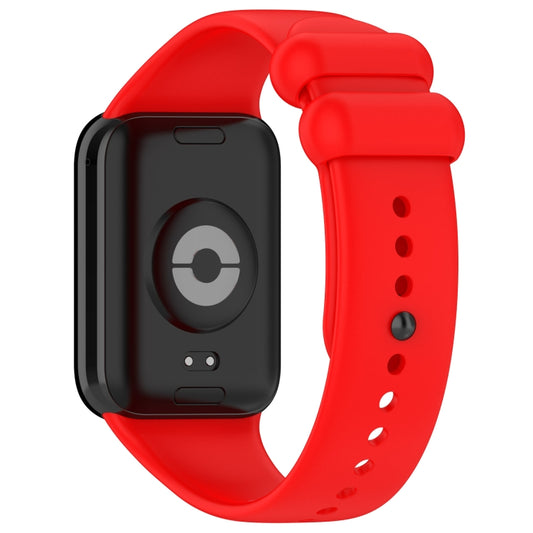 For Xiaomi Smart Band 9 Pro / 8 Pro Solid Color Black Buckle Silicone Watch Band(Red) by buy2fix