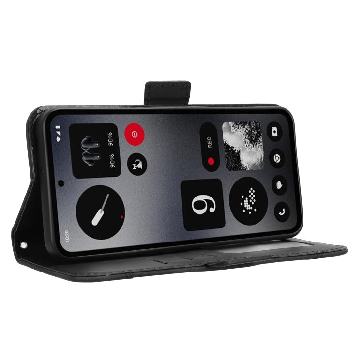 For Nothing CMF Phone 1 Skin Feel Calf Texture Card Slots Leather Phone Case(Black) - Nothing Cases by buy2fix | Online Shopping UK | buy2fix