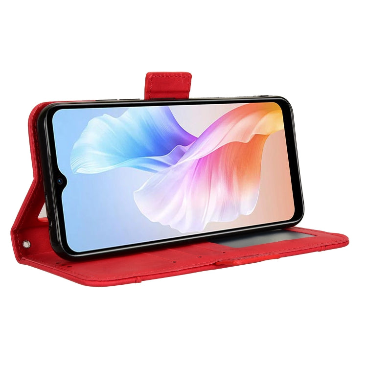 For Doogee X98 Skin Feel Calf Texture Card Slots Leather Phone Case(Red) by buy2fix