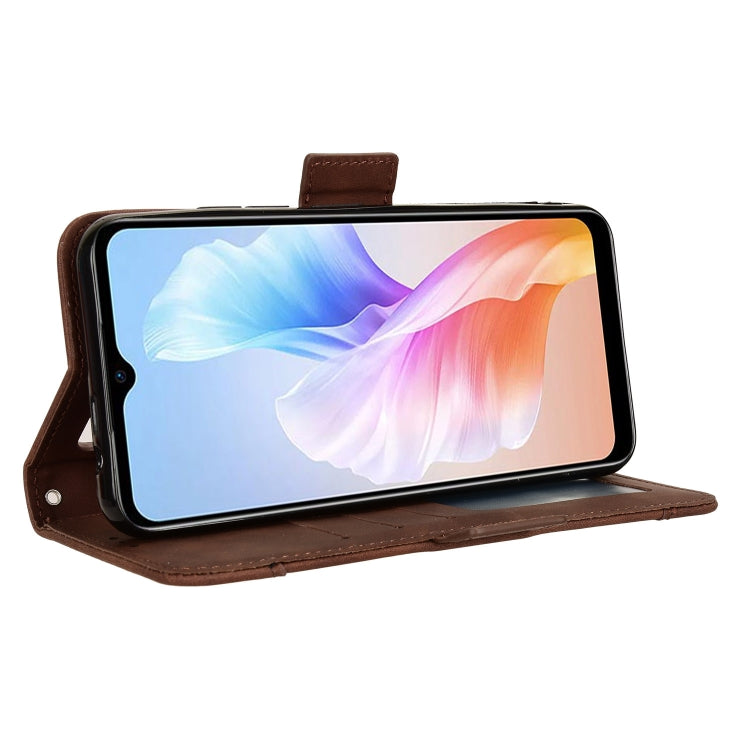 For Doogee X98 Skin Feel Calf Texture Card Slots Leather Phone Case(Brown) by buy2fix