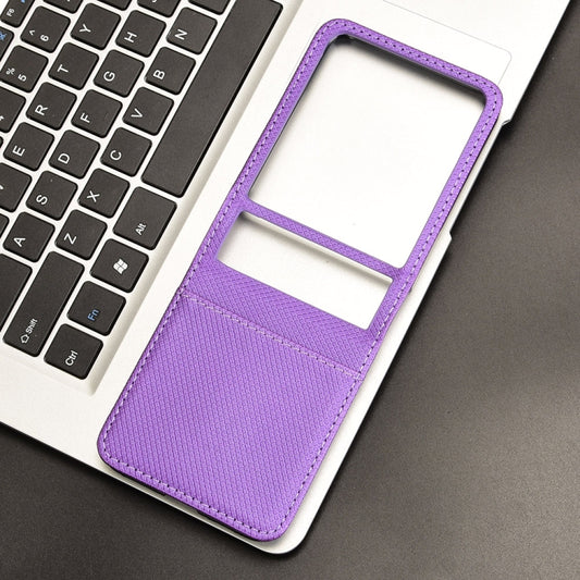 For Motorola Razr 50 Ultra Diamond Texture Leather Phone Case(Purple) by buy2fix