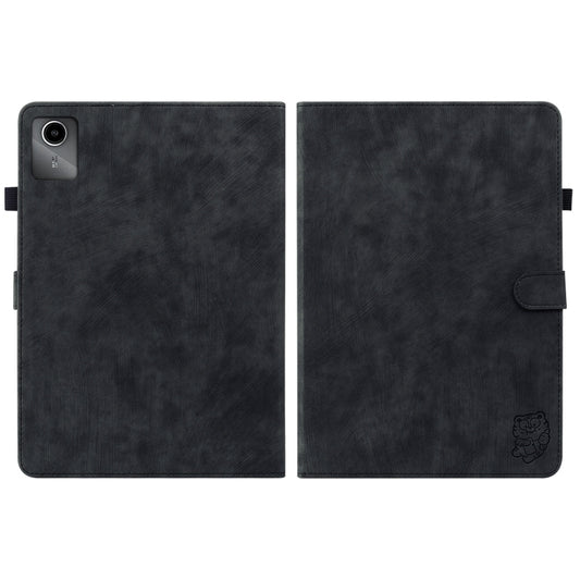 For Lenovo Tab M11/Xiaoxin Pad 11 2024 Tiger Pattern Flip Leather Tablet Case(Black) by buy2fix