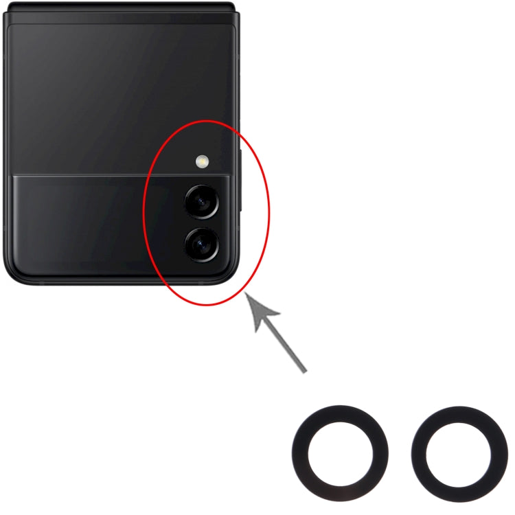 For Samsung Galaxy Z Flip3 5G SM-F711B 10set Back Camera Lens - Camera Series by buy2fix | Online Shopping UK | buy2fix