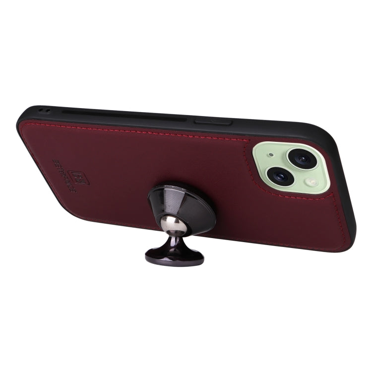 For iPhone 15 Plus BETOPNICE BN-005 2 in 1 Detachable Imitate Genuine Leather Phone Case(Wine Red) - iPhone 15 Plus Cases by BETOPNICE | Online Shopping UK | buy2fix