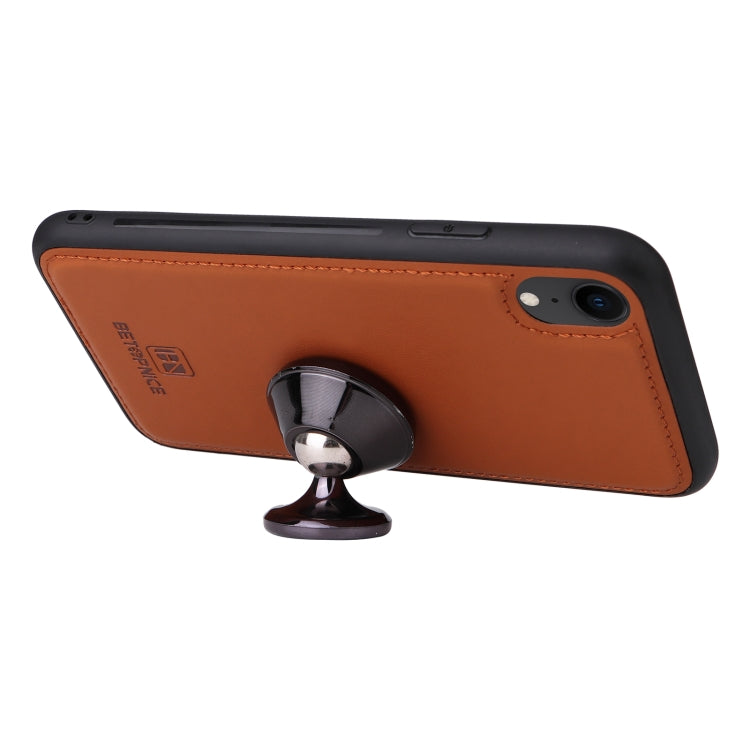 For iPhone XR BETOPNICE BN-005 2 in 1 Detachable Imitate Genuine Leather Phone Case(Brown) - More iPhone Cases by BETOPNICE | Online Shopping UK | buy2fix