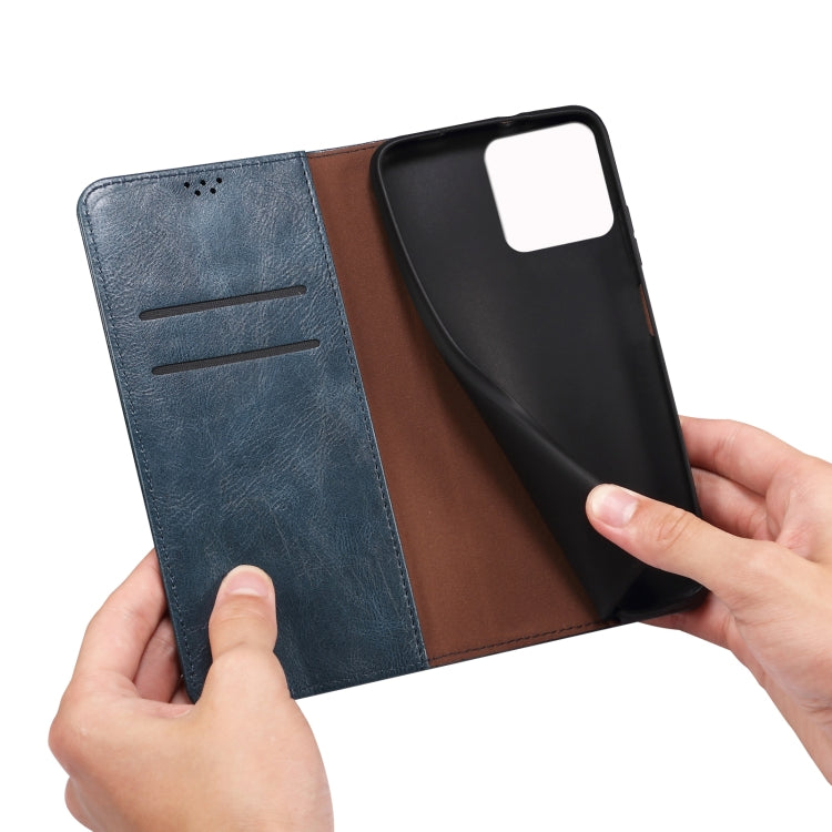 For Xiaomi Redmi K70/K70 Pro Oil Wax Crazy Horse Texture Leather Phone Case(Blue) by buy2fix