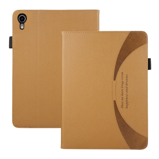 For iPad mini 6 / mini 2024 Litchi Texture Leather Sucker Tablet Case(Brown) - iPad mini 6 Cases by buy2fix | Online Shopping UK | buy2fix