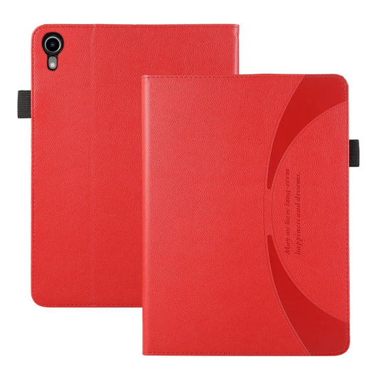 For iPad mini 6 / mini 2024 Litchi Texture Leather Sucker Tablet Case(Red) - iPad mini 6 Cases by buy2fix | Online Shopping UK | buy2fix