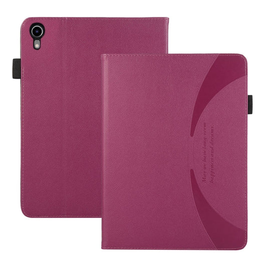 For iPad mini 6 / mini 2024 Litchi Texture Leather Sucker Tablet Case(Purple) - iPad mini 6 Cases by buy2fix | Online Shopping UK | buy2fix