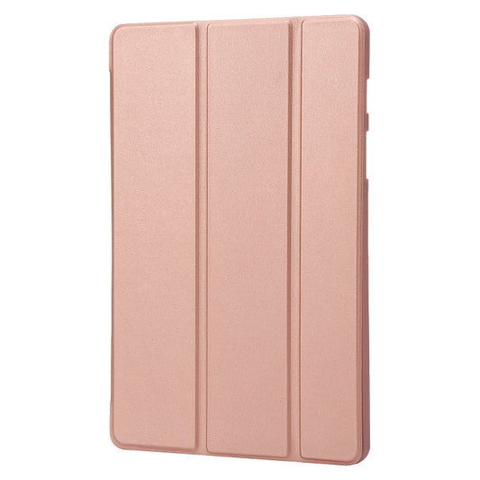 For Samsung Galaxy Tab S9+ / S10+ 3-Fold Holder Silicone Leather Tablet Case(Rose Gold) by buy2fix