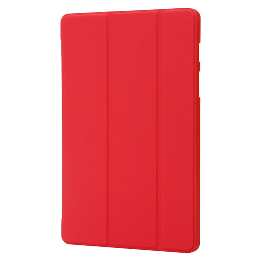 For Samsung Galaxy Tab S10 FE / S9 FE / S9 3-Fold Holder Silicone Leather Tablet Case(Red) by buy2fix