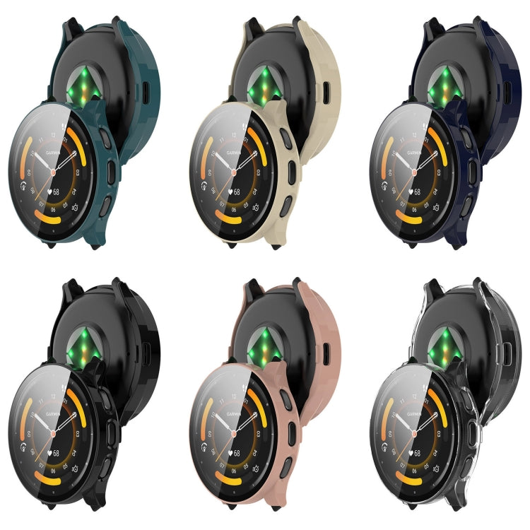 For Garmin Venu 3 PC + Tempered Glass Film Integrated Watch Case(Ink Blue) by buy2fix