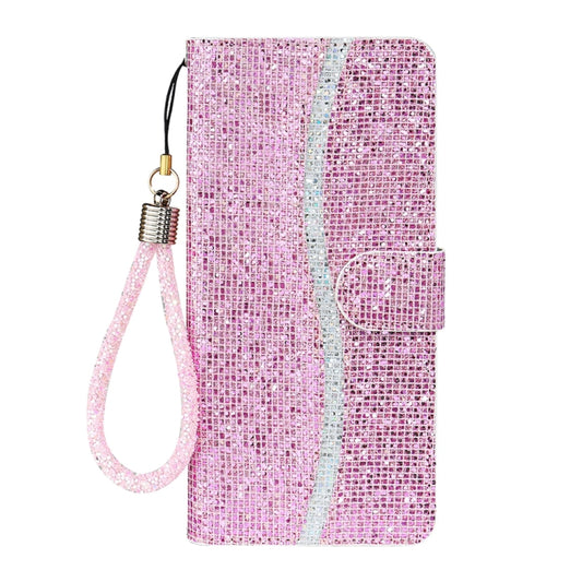 For iPhone 16 Pro Max Glitter Powder Filp Leather Phone Case(Pink) by buy2fix