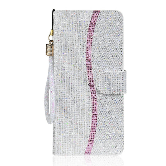 For iPhone 16 Pro Glitter Powder Filp Leather Phone Case(Silver) by buy2fix