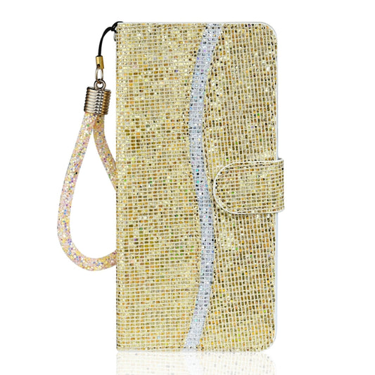 For iPhone 16 Pro Glitter Powder Filp Leather Phone Case(Gold) by buy2fix