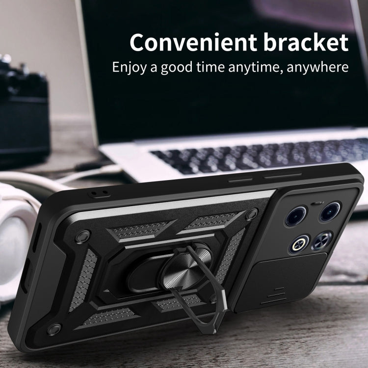 For Infinix Hot 40i / Smart 8 Sliding Camera Cover Design TPU+PC Phone Case(Blue) by buy2fix