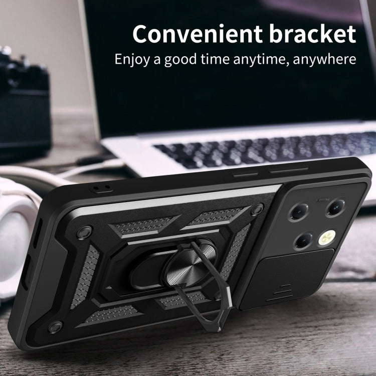 For Infinix Hot 40 / 40 Pro 4G Sliding Camera Cover Design TPU+PC Phone Case(Green) by buy2fix