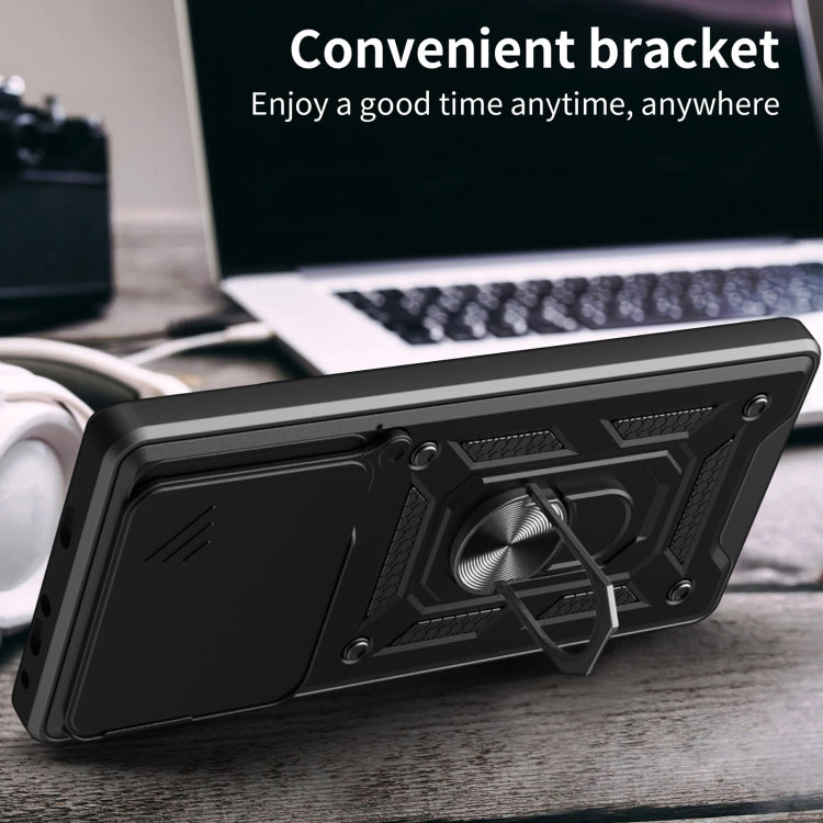 For Infinix Note 40 4G Sliding Camera Cover Design TPU+PC Phone Case(Black) by buy2fix