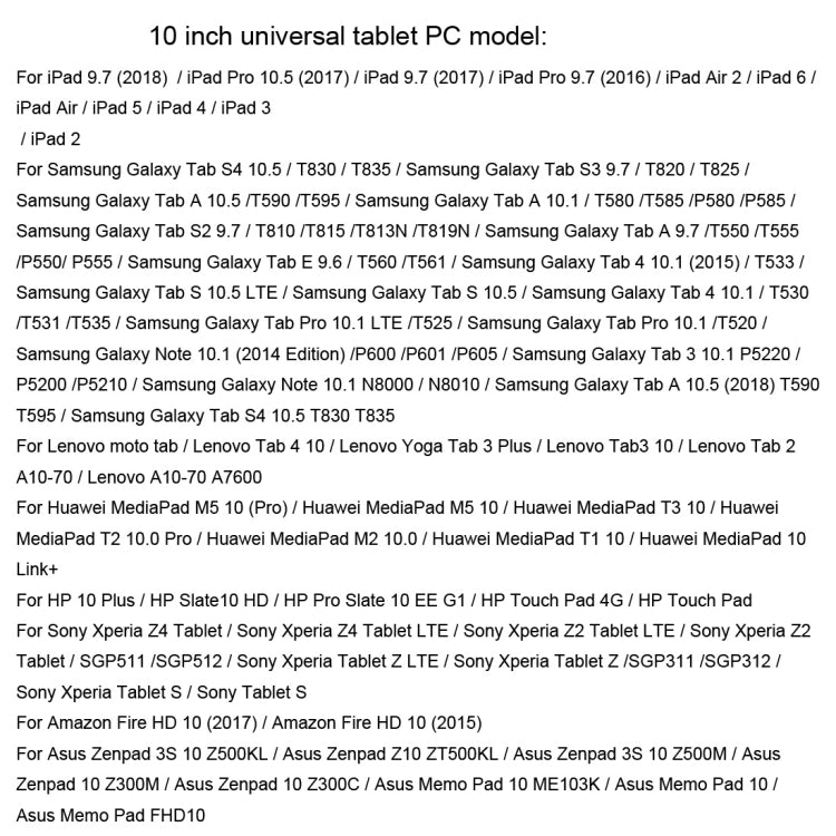 For 10 inch Universal Tablet PC Colored Drawing Pattern Horizontal Flip PU Leather Case with Holder & Card Slot(Loving Elephant) - 10 - 11 inch by buy2fix | Online Shopping UK | buy2fix