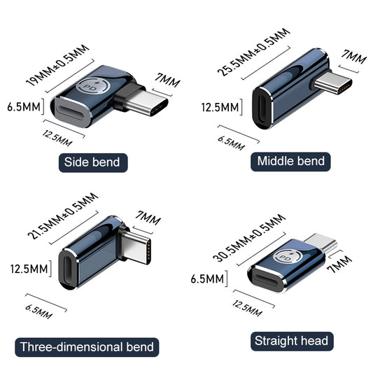 8 Pin to USB-C / Type-C Male Adapter Supports Charging & Data Transmission, Style:Middle Bend by buy2fix