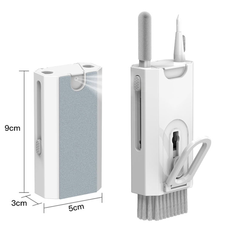 Q8 8 in 1 Multi-Function Headset Cleaning Pen Keyboard Mobile Phone Cleaner(White+Red) by buy2fix
