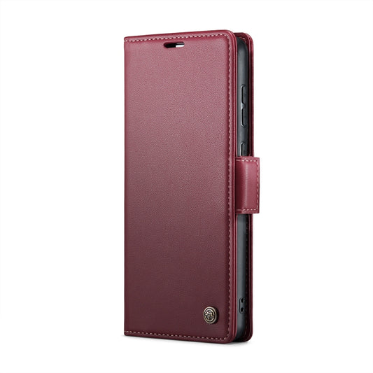 For Huawei Mate 60 CaseMe 023 Butterfly Buckle Litchi Texture RFID Anti-theft Leather Phone Case(Wine Red) by CaseMe